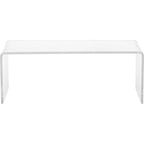 Table basse moderne en acrylique transparent
