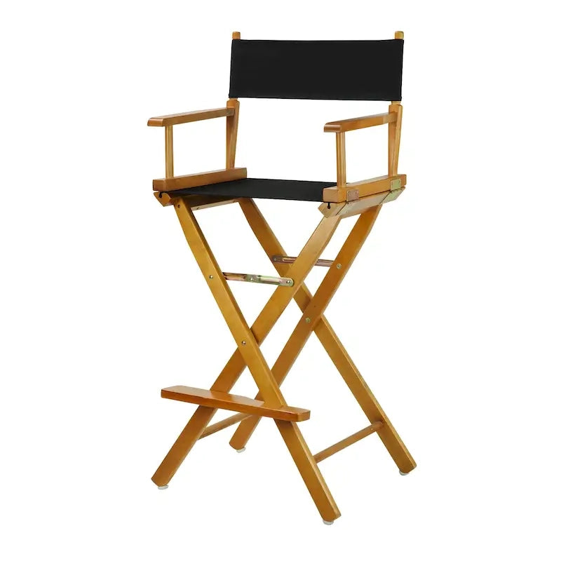 Honey Oak Frame 30-inch Director's Chair