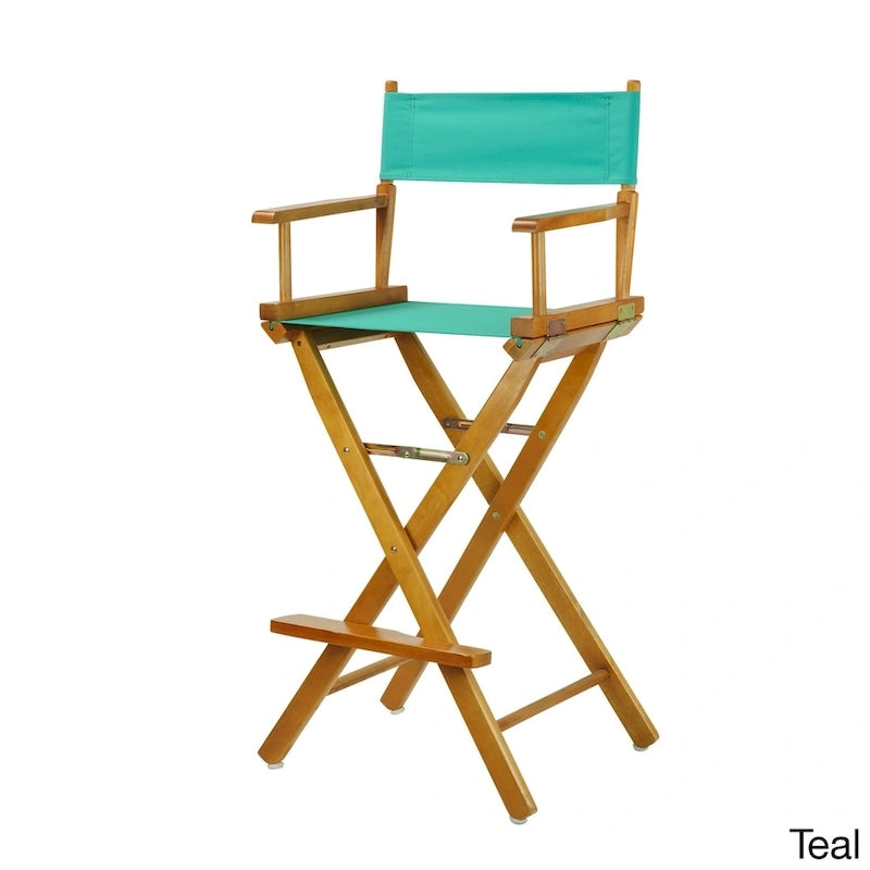 Honey Oak Frame 30-inch Director's Chair