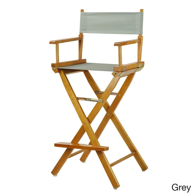 Honey Oak Frame 30-inch Director's Chair