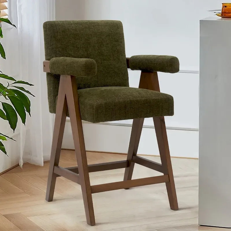 Contemporary Upholstered Counter Height Stools Single
