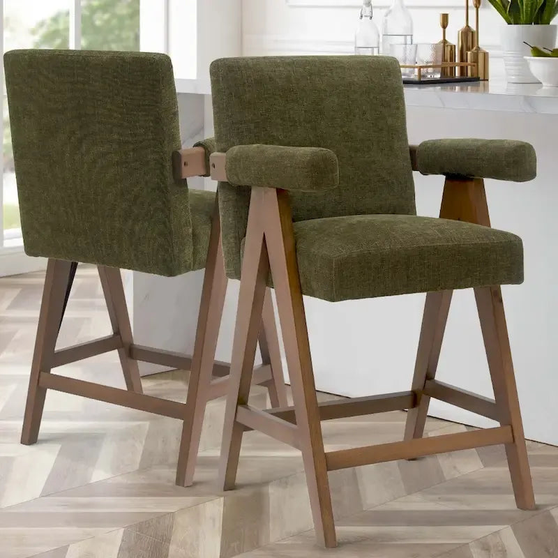 Contemporary Upholstered Counter Height Stools Single