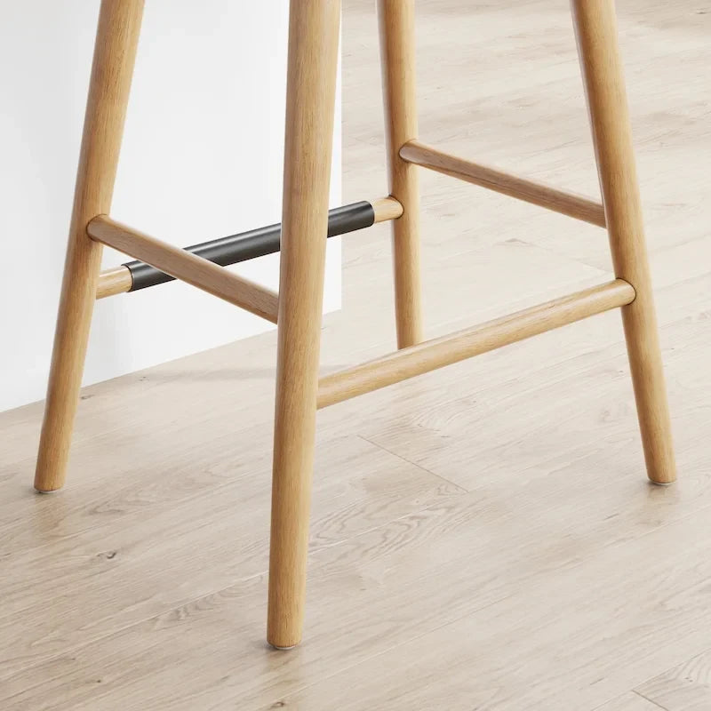 Barker Boucle Upholstered Barstool, Backless Counter Height Stool with Cushion