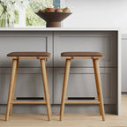 Barker Boucle Upholstered Barstool, Backless Counter Height Stool with Cushion