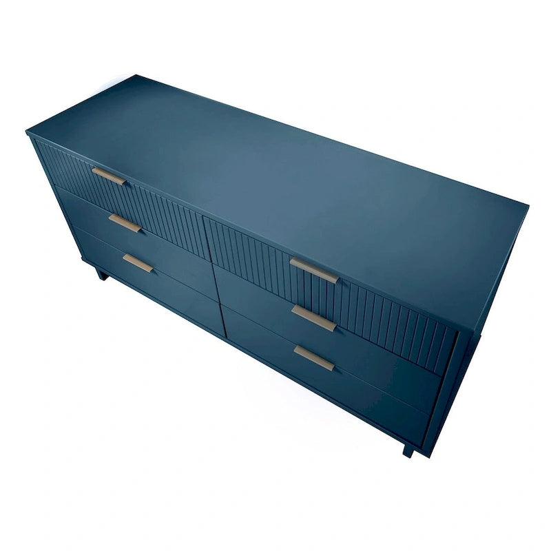 Manhattan Comfort Granville 55.07 Modern Double Wide 6 Drawer Dresser