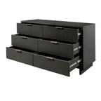 Manhattan Comfort Granville 55.07 Modern Double Wide 6 Drawer Dresser
