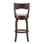 Lyla Swivel 29-inch Brown High Back Bar Height Barstool by iNSPIRE Q Classic