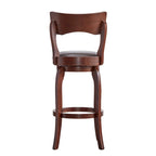 Lyla Swivel 29-inch Brown High Back Bar Height Barstool by iNSPIRE Q Classic