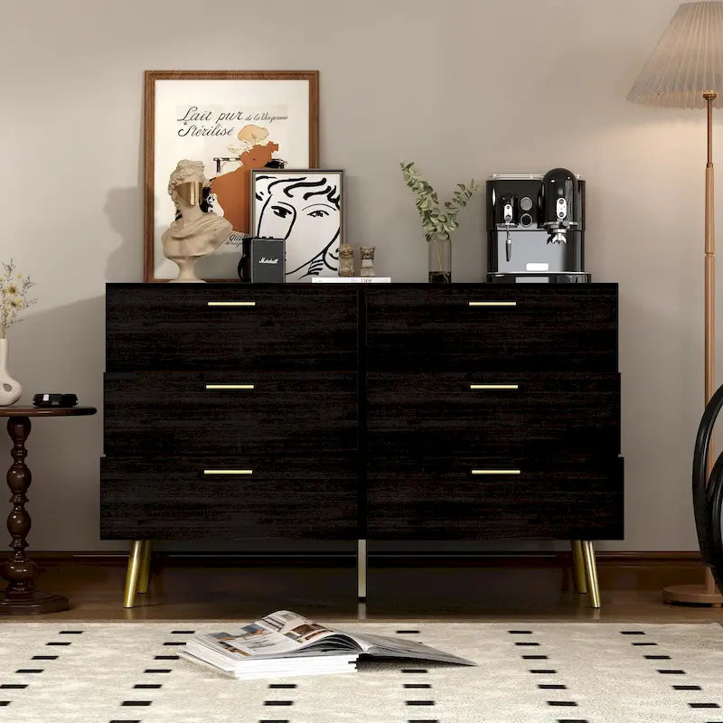 Commode moderne à double tiroir FUFU&GAGA, meuble de rangement à 6 tiroirs