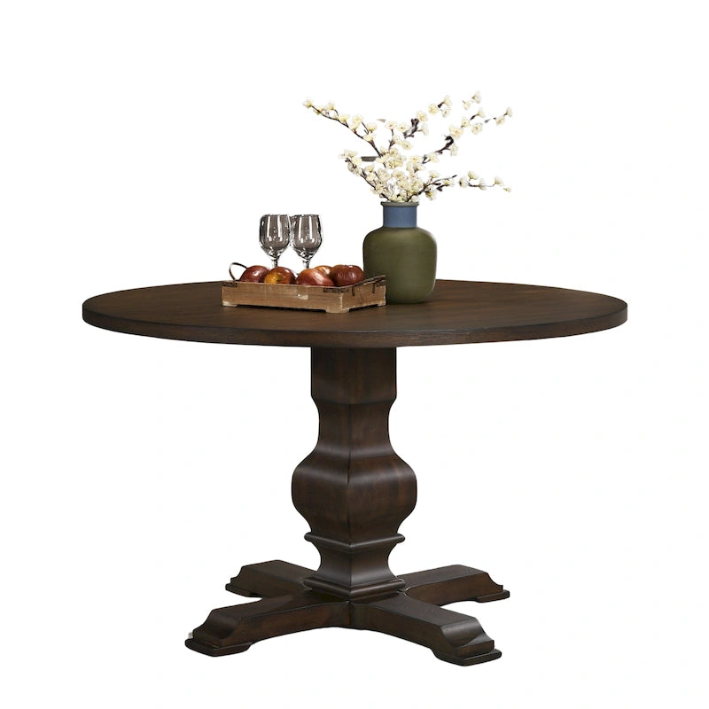 Table de salle à manger ronde avec pied central Roundhill Furniture Havre - N/A
