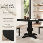 Table de salle à manger ronde avec pied central Roundhill Furniture Havre - N/A