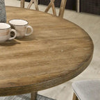 Table de salle à manger ronde avec pied central Roundhill Furniture Havre - N/A