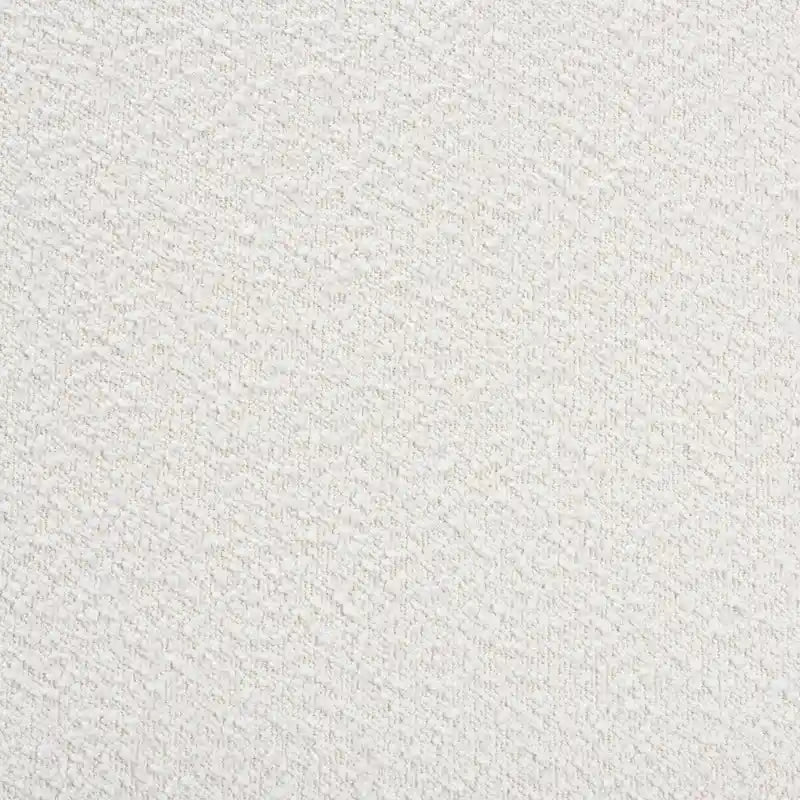 Sillón Moderno de Mediados de Siglo en Tela Bouclé Crema y Madera de Nogal Marrón