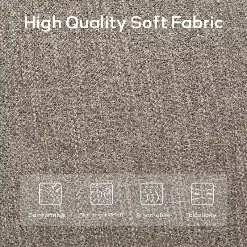 Banc d'entrée rembourré en tissu, banc de chambre pour le pied de lit beige, bois massif 112 cm