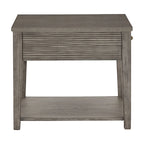 Coober Antique Grey Finish Grey Fiber Cement End Table with Shelf by iNSPIRE Q Modern