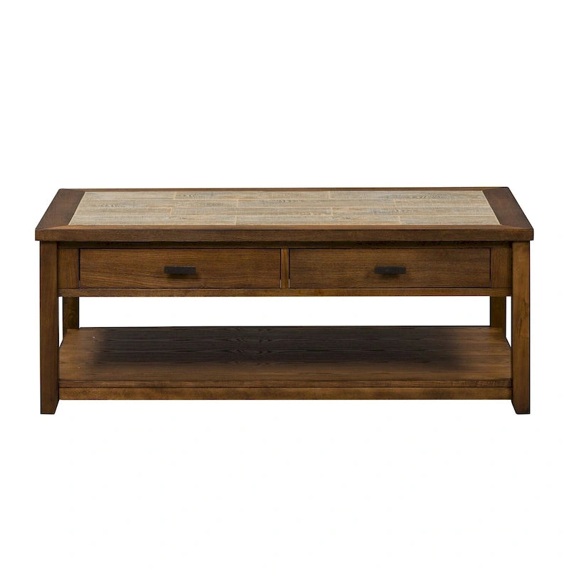 Ensemble 3 pièces Mesa Valley Tobacco (1 table basse, 2 tables d'appoint)