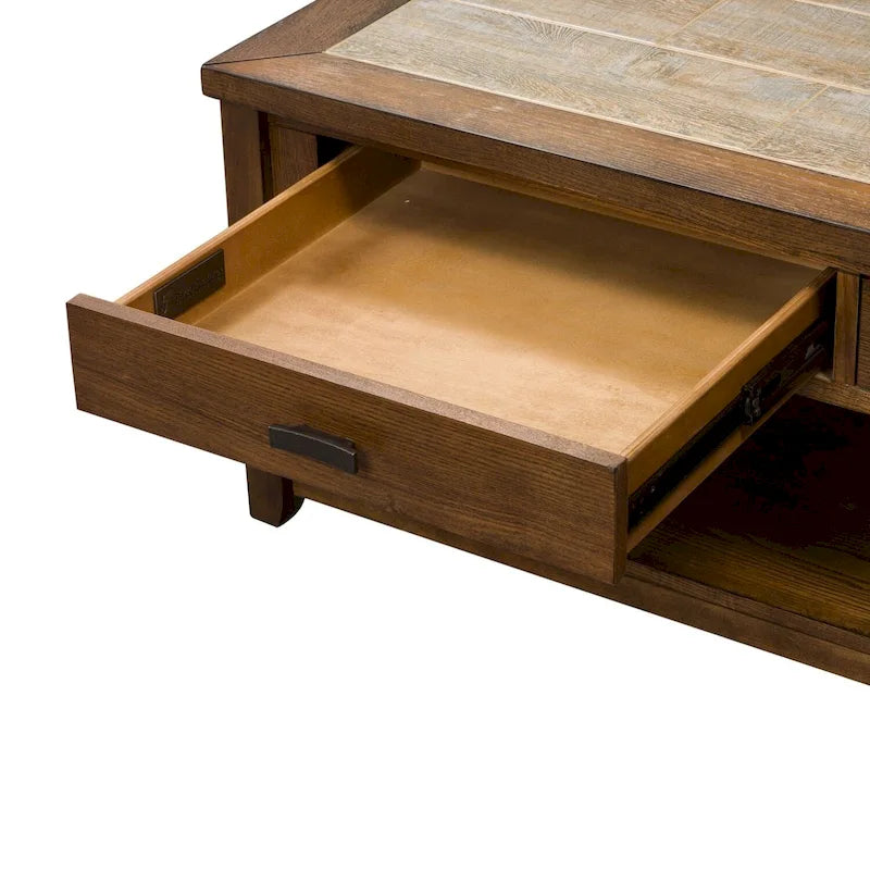 Ensemble 3 pièces Mesa Valley Tobacco (1 table basse, 2 tables d'appoint)