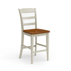 Ensemble d'îlot de cuisine 3 pièces Monarch de Homestyles en bois blanc cassé avec dessus en bois à abattant – 48 po x 25 po x 36 po