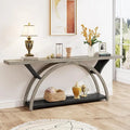 Narrow Long Console Table Sofa Table with Half Moon Frame