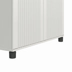 Avenue Greene Baldwin Fluted 36 in. Wide 2 Door Storage Cabinet, White