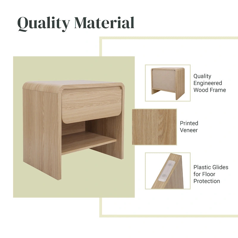 Delmare KD Side/End Table with 1 Drawer
