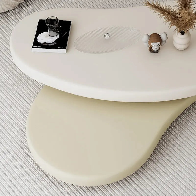 Mesa de centro giratoria moderna con base de acrílico