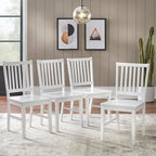 Chaises de salle à manger en bois massif à lattes Simple Living (lot de 4)