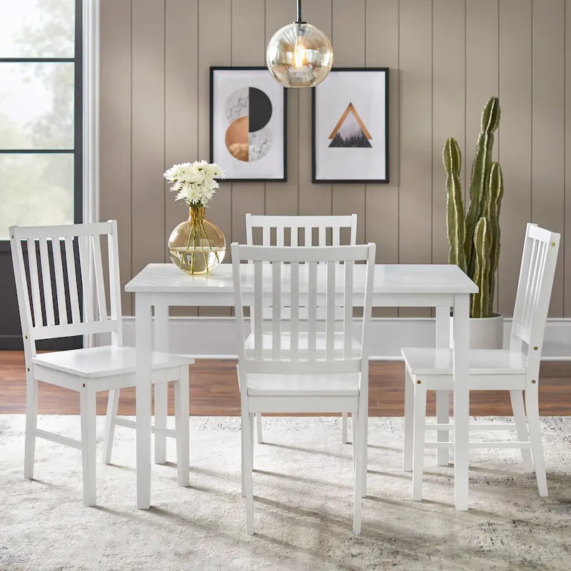 Chaises de salle à manger en bois massif à lattes Simple Living (lot de 4)
