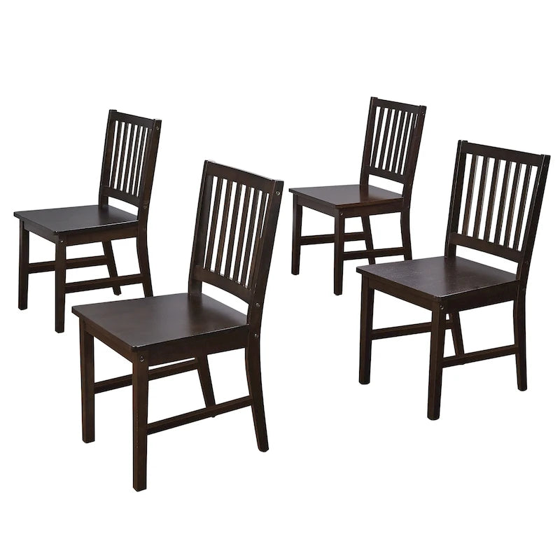 Chaises de salle à manger en bois massif à lattes Simple Living (lot de 4)