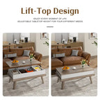 Futzca Wood Coffee Table with Hidden Compartment