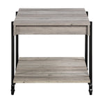 Hyssop Farmhouse 24-inch Steel 1-Shelf End Table by Furniture of America
