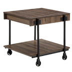 Hyssop Farmhouse 24-inch Steel 1-Shelf End Table by Furniture of America