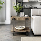 Hyssop Farmhouse 24-inch Steel 1-Shelf End Table by Furniture of America