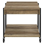 Hyssop Farmhouse 24-inch Steel 1-Shelf End Table by Furniture of America