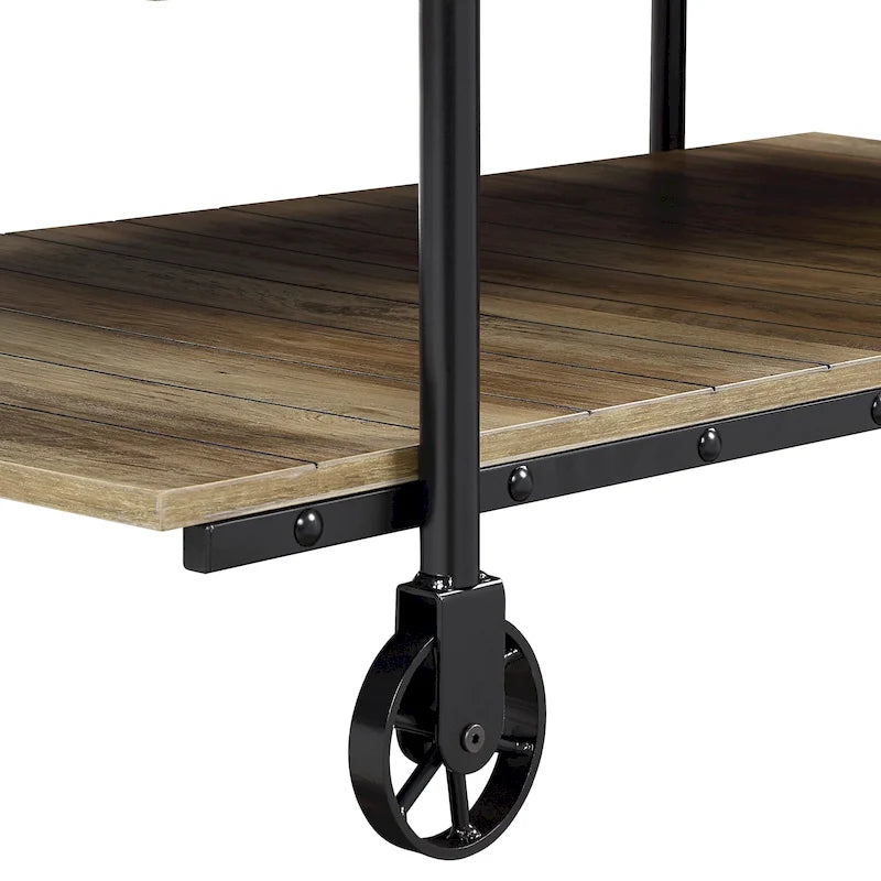 Hyssop Farmhouse 24-inch Steel 1-Shelf End Table by Furniture of America