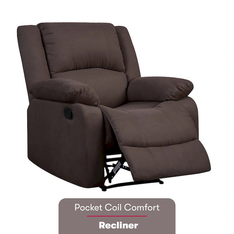 Relax A Lounger Porter Microfiber Manual Recliner by iLounge