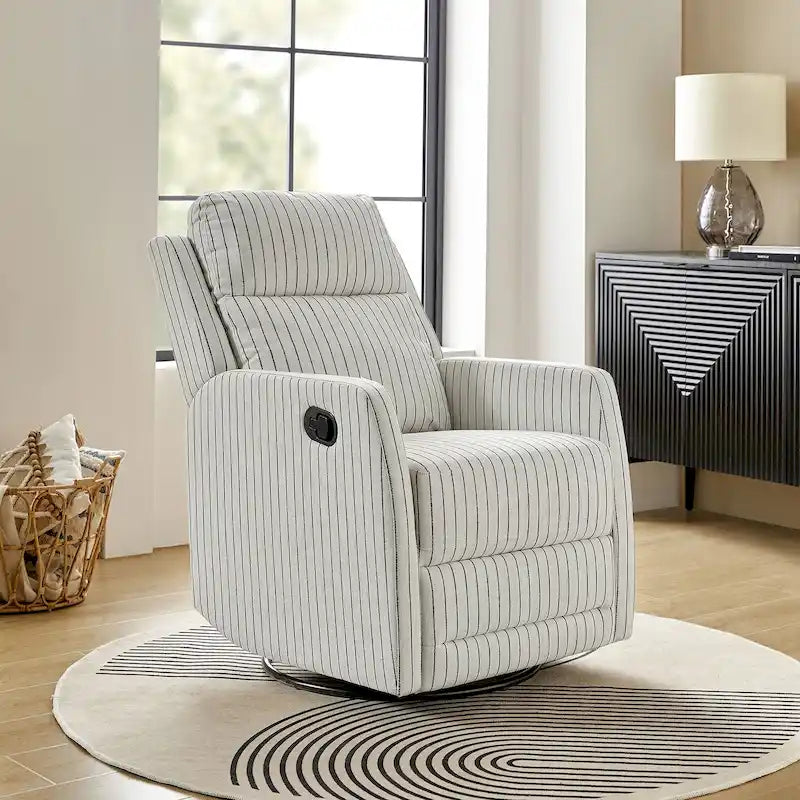 Fauteuil inclinable, pivotant à 360° et à bascule Diana en polyester moderne par HULALA HOME