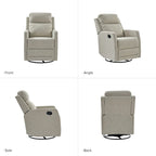Fauteuil inclinable, pivotant à 360° et à bascule Diana en polyester moderne par HULALA HOME
