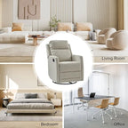 Fauteuil inclinable, pivotant à 360° et à bascule Diana en polyester moderne par HULALA HOME