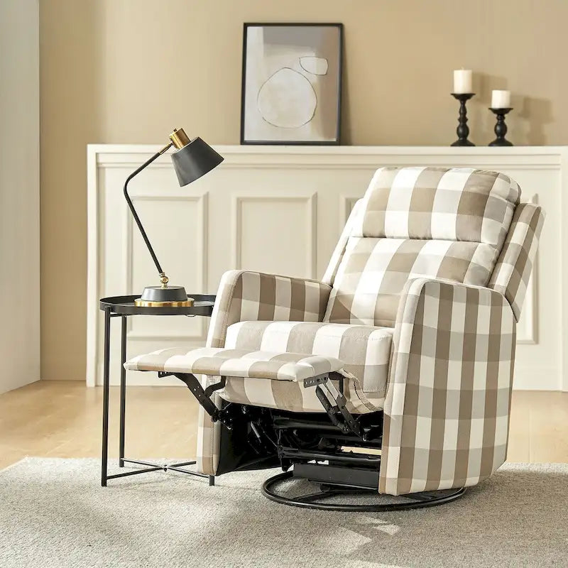 Fauteuil inclinable, pivotant à 360° et à bascule Diana en polyester moderne par HULALA HOME