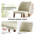 Melisa Upholstered Solid Wood Dining Chair Set of 2 by HULALA HOME