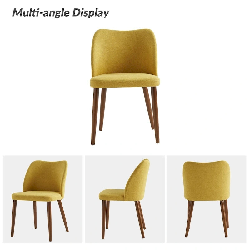 Melisa Upholstered Solid Wood Dining Chair Set of 2 by HULALA HOME