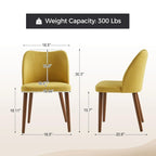 Melisa Upholstered Solid Wood Dining Chair Set of 2 by HULALA HOME