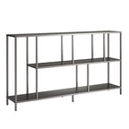 Mesa Consola con Estantes y Estructura Metálica