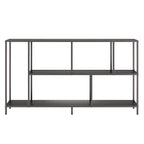 Mesa Consola con Estantes y Estructura Metálica