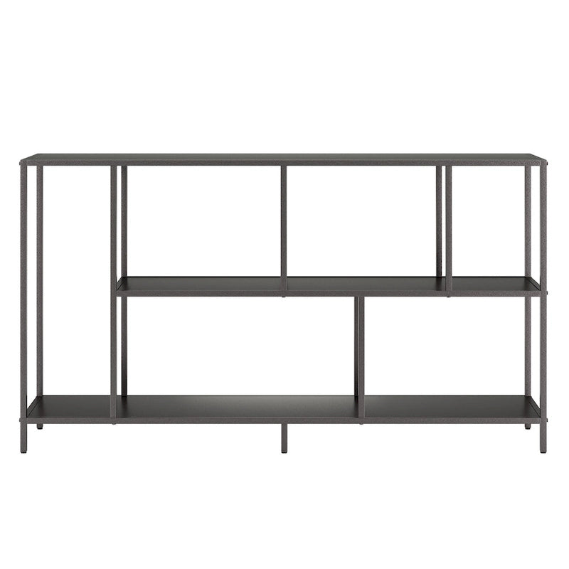 Mesa Consola con Estantes y Estructura Metálica