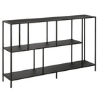 Mesa Consola con Estantes y Estructura Metálica