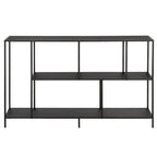 Mesa Consola con Estantes y Estructura Metálica