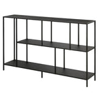 Mesa Consola con Estantes y Estructura Metálica