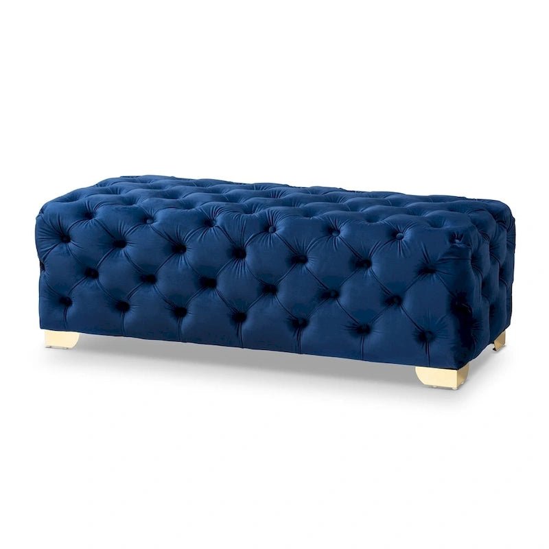 Banc ottoman en velours Gracewood Hollow Solanki